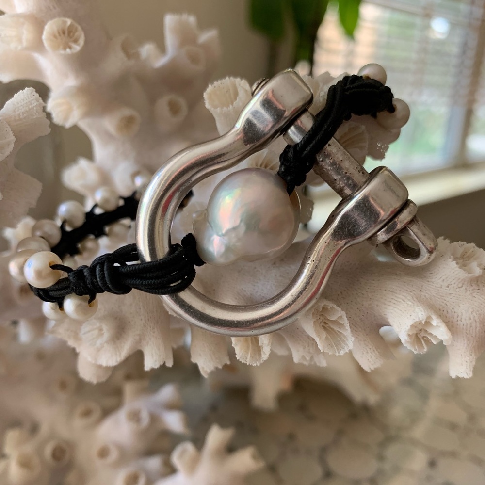 Sterling silver and Tahitian Pearls bracelet
